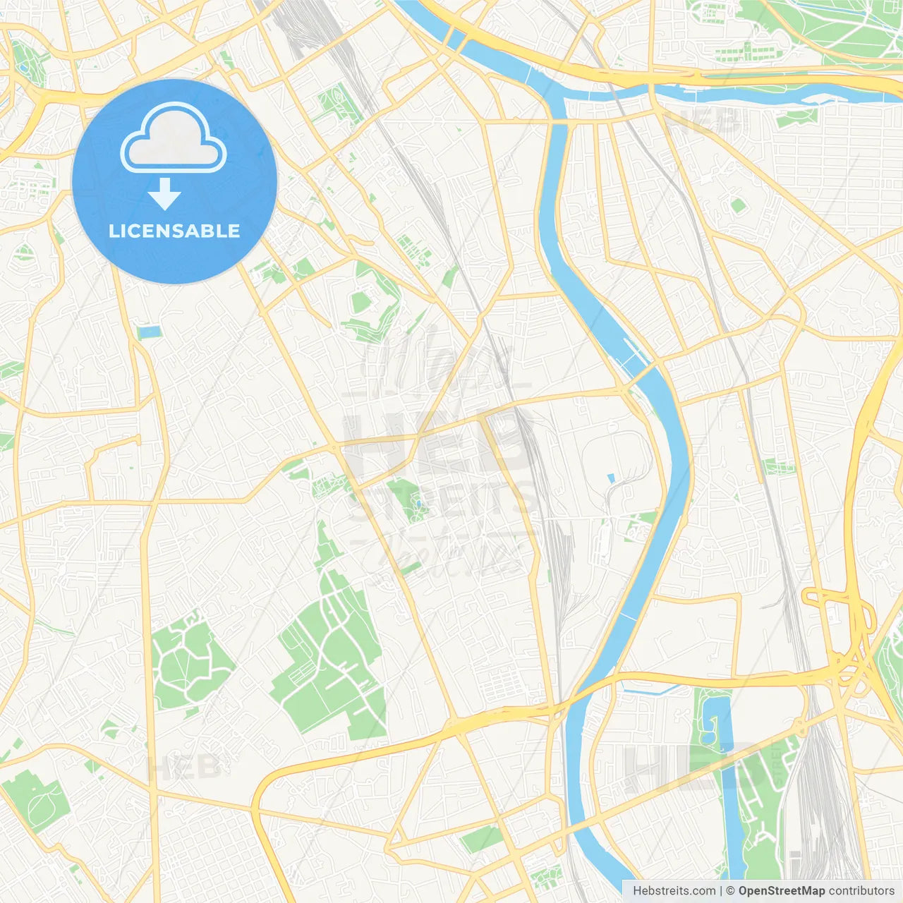 Vitry-sur-Seine, France Vector Map - Classic Colors