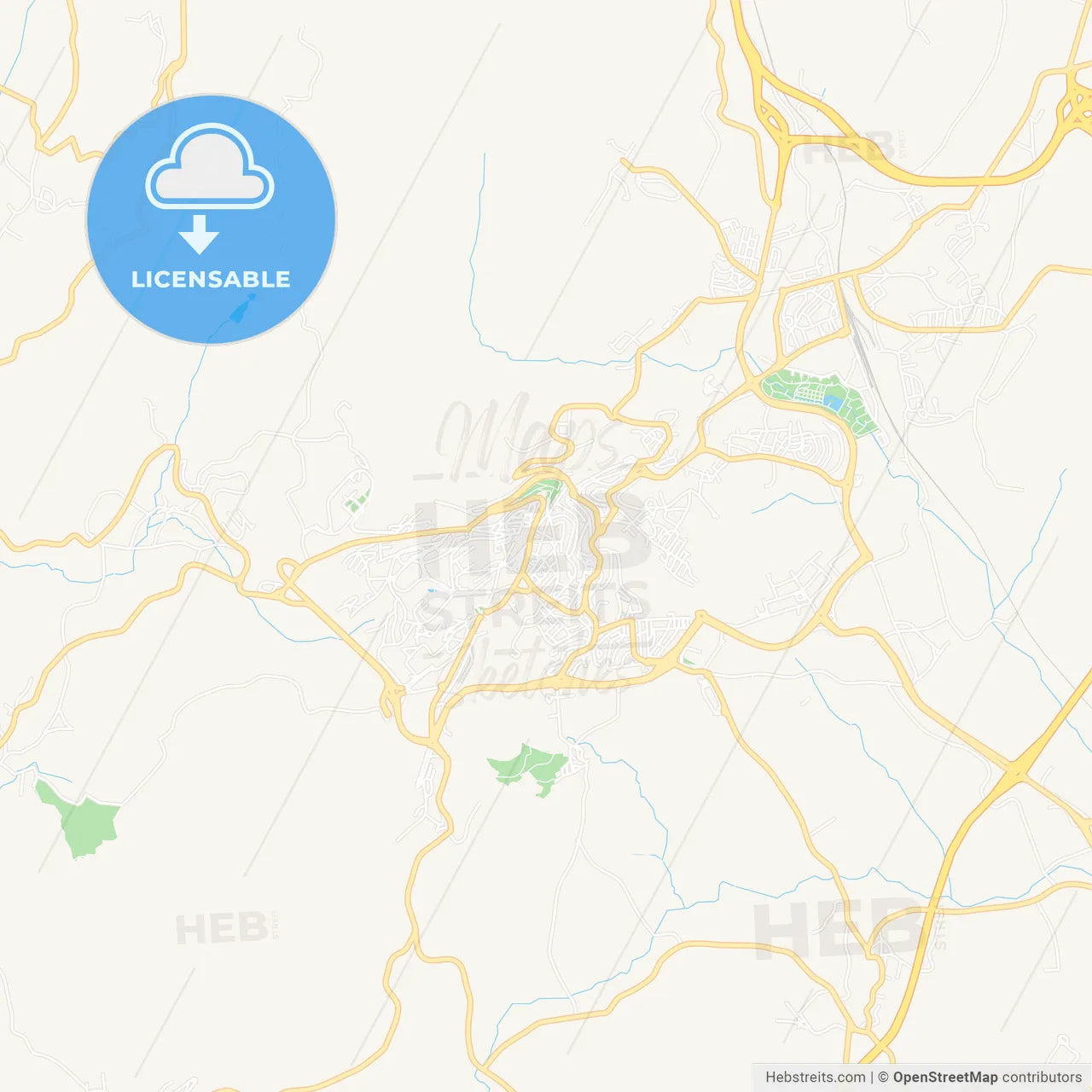 Guarda, Portugal Vector Map - Classic Colors