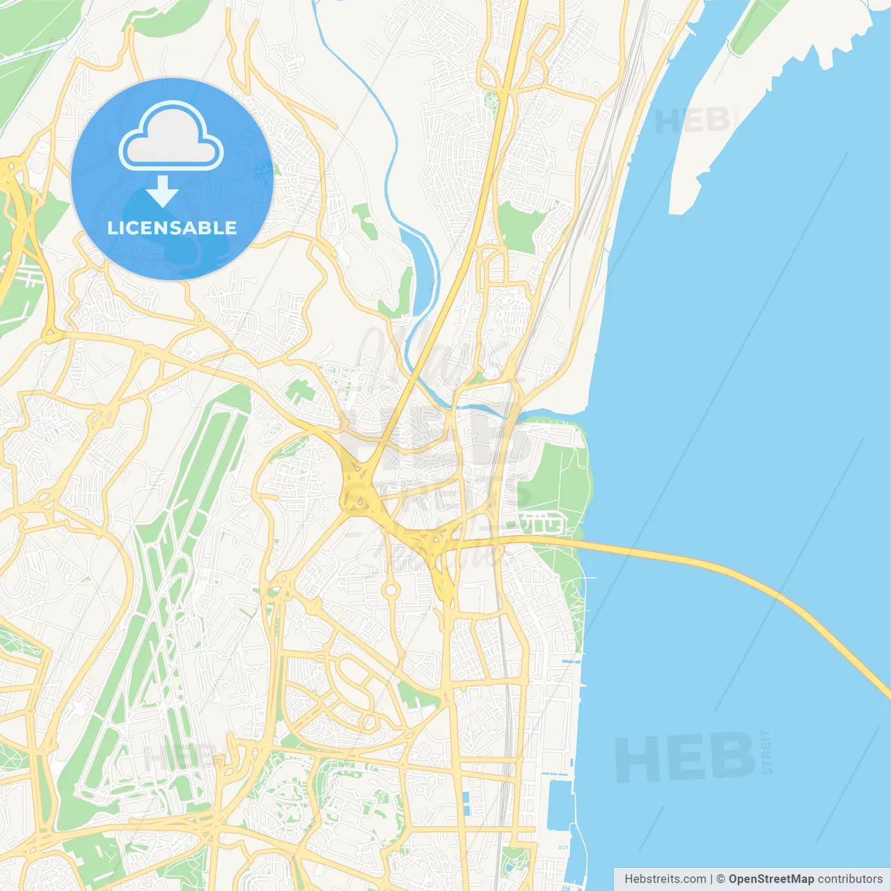 Sacavem, Portugal Vector Map - Classic Colors