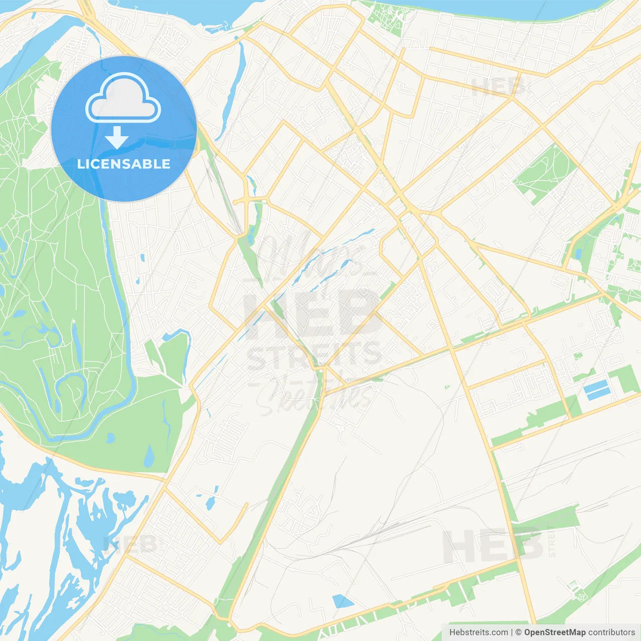 Engels, Russia Vector Map - Classic Colors