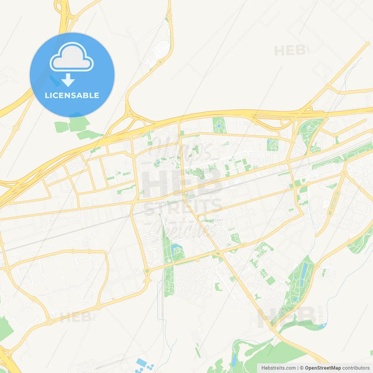 Torrejon de Ardoz, Spain Vector Map - Classic Colors