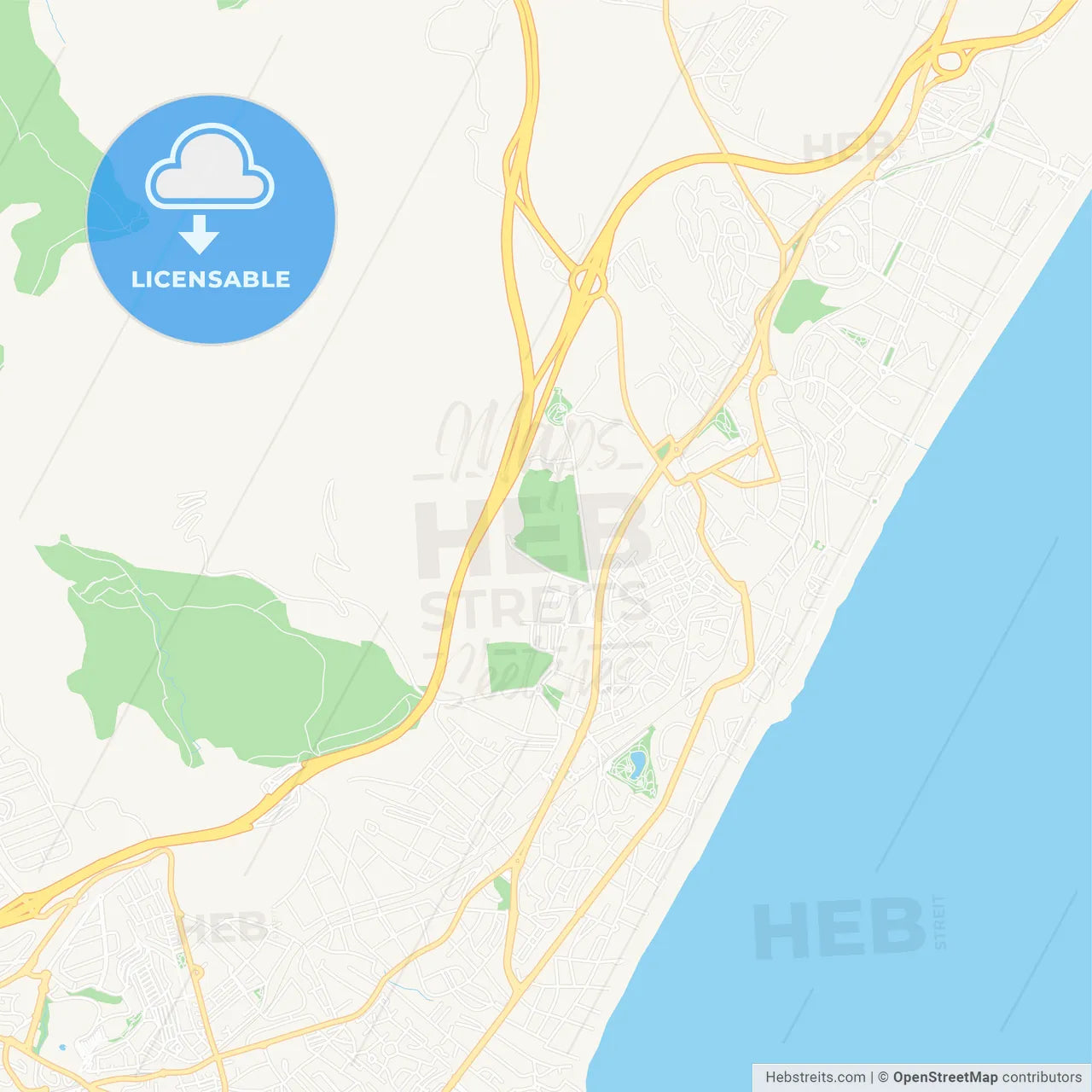 Torremolinos, Spain Vector Map - Classic Colors