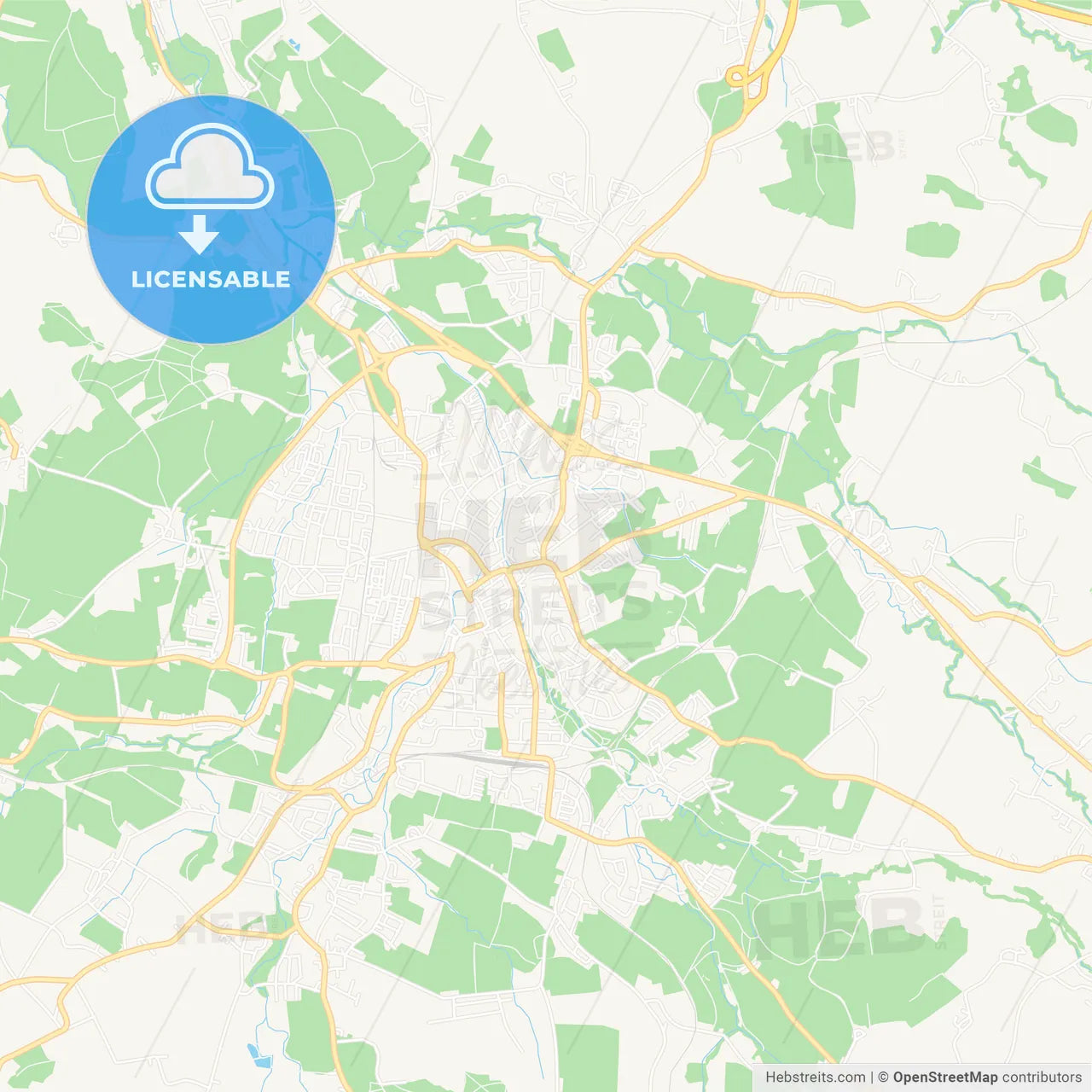 Ried im Innkreis, Austria Vector Map - Classic Colors