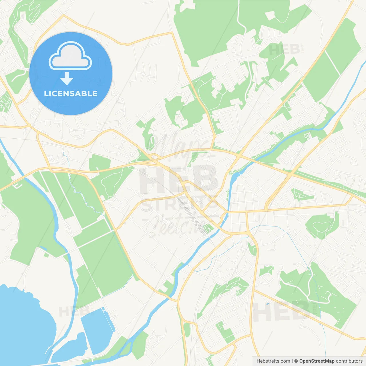 Salo, Finland Vector Map - Classic Colors