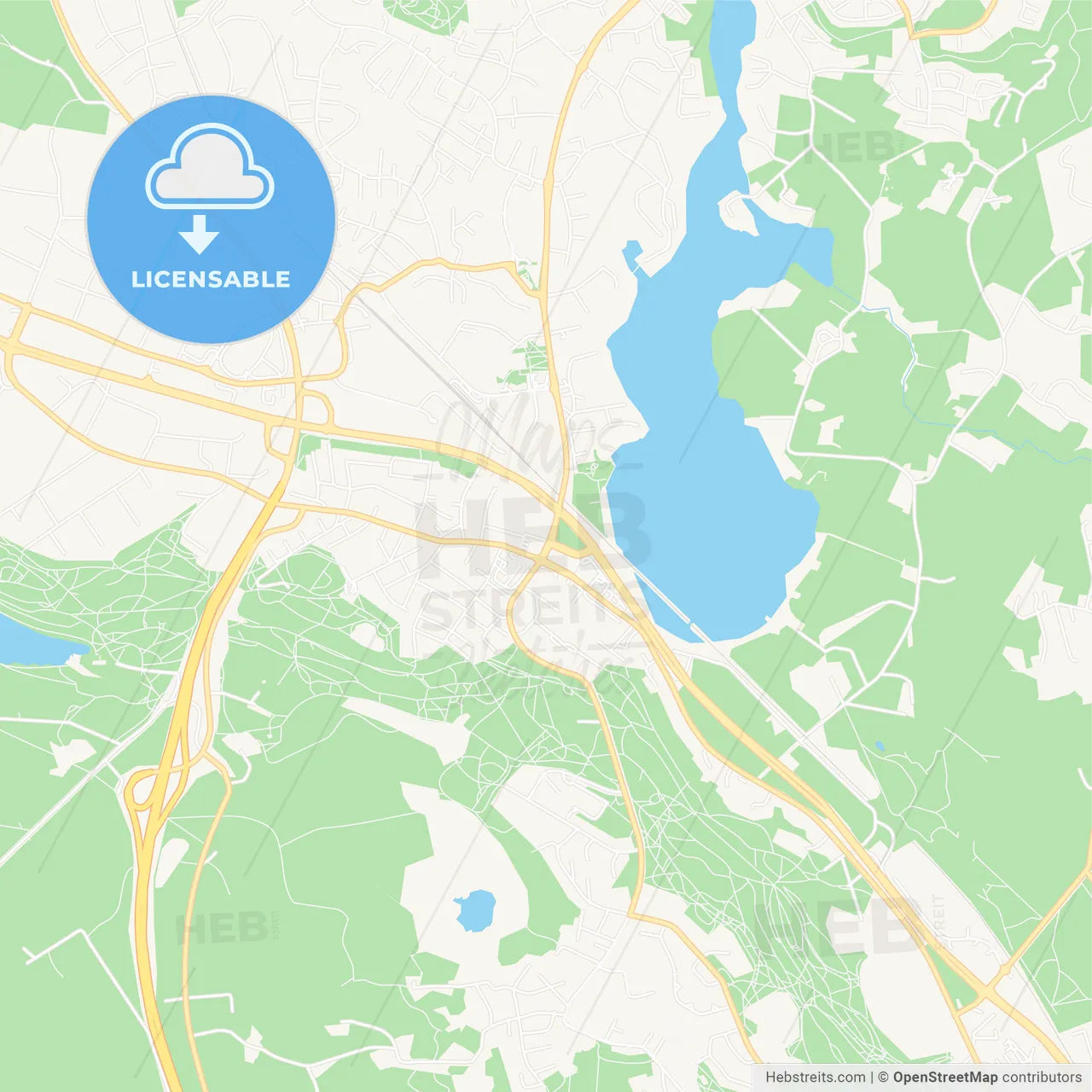 Ylojarvi, Finland Vector Map - Classic Colors