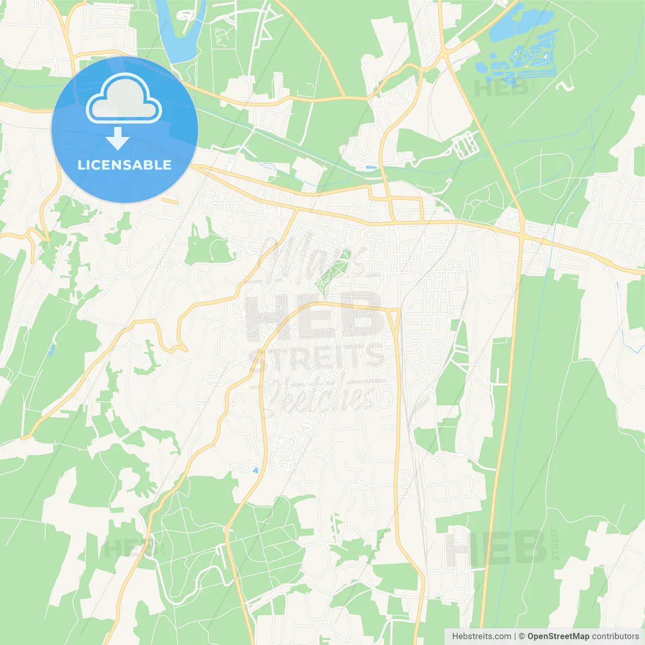 Zalaegerszeg, Hungary Vector Map - Classic Colors