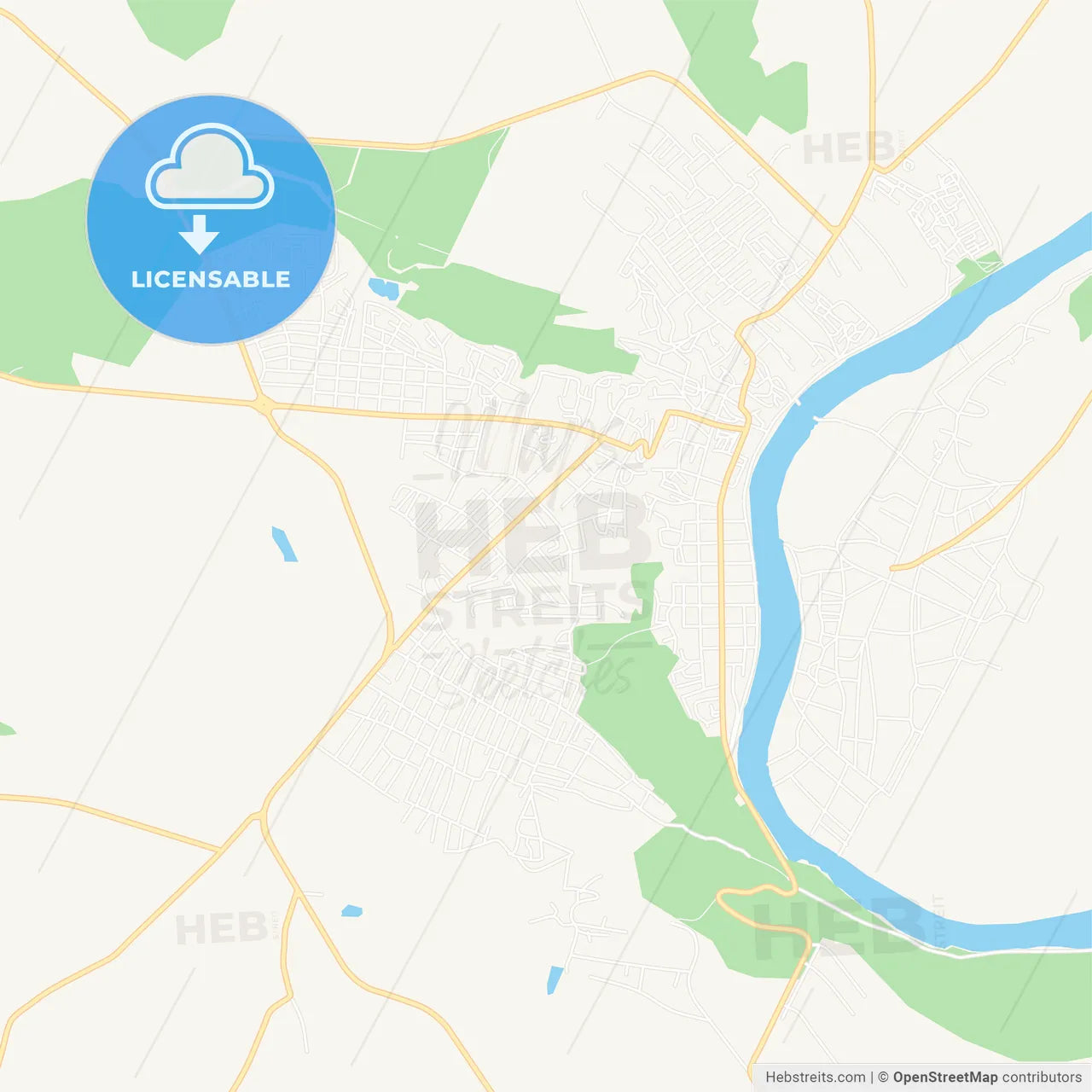 Soroca, Moldova Vector Map - Classic Colors