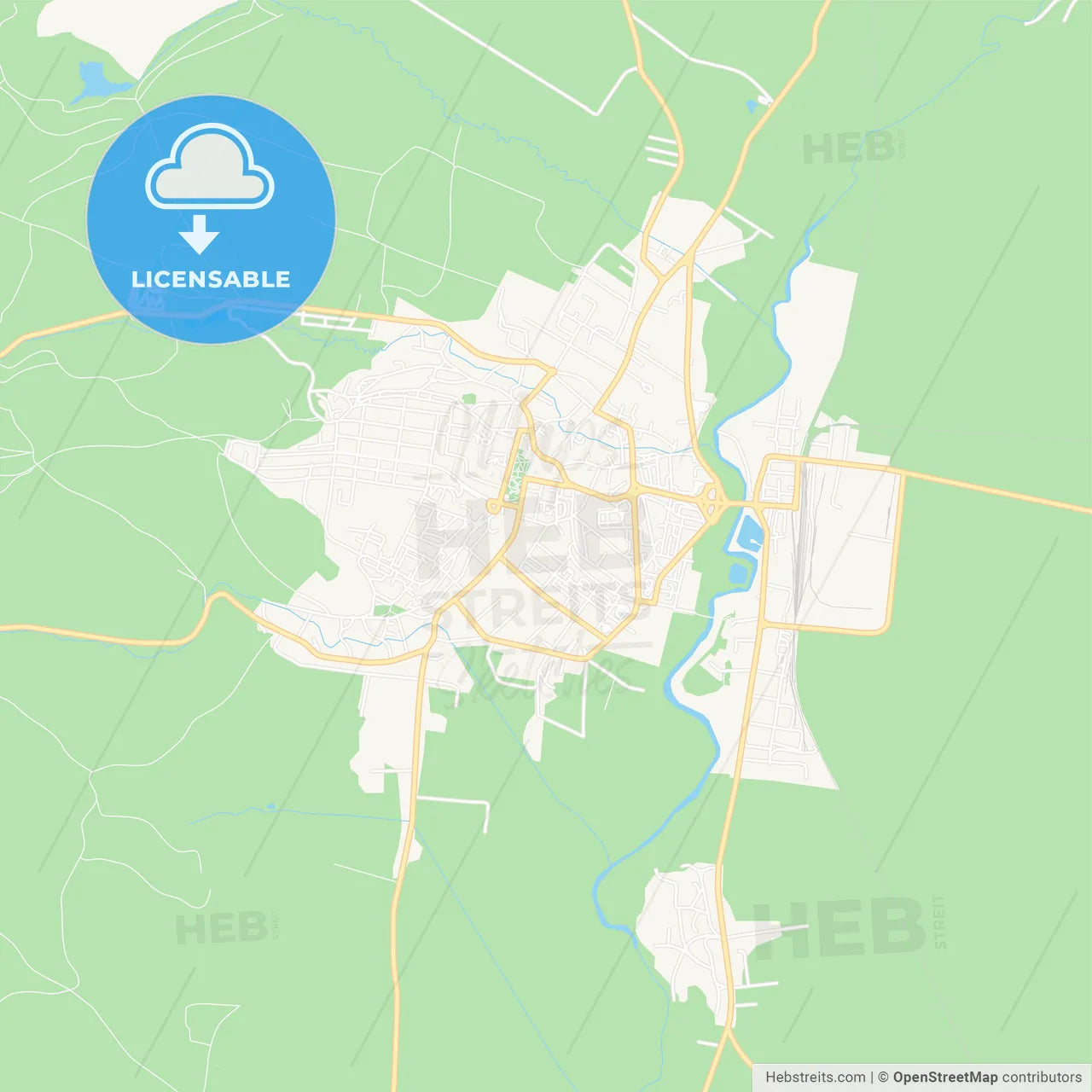 Sfantu Gheorghe, Romania Vector Map - Classic Colors