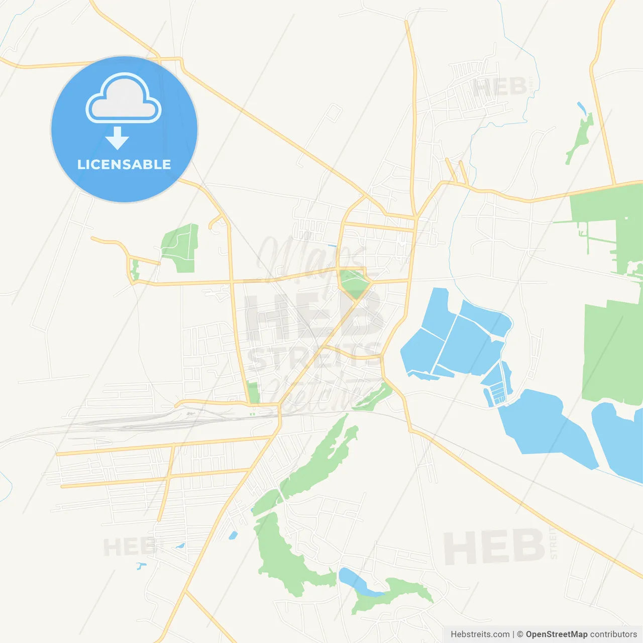 Konotop, Ukraine Vector Map - Classic Colors