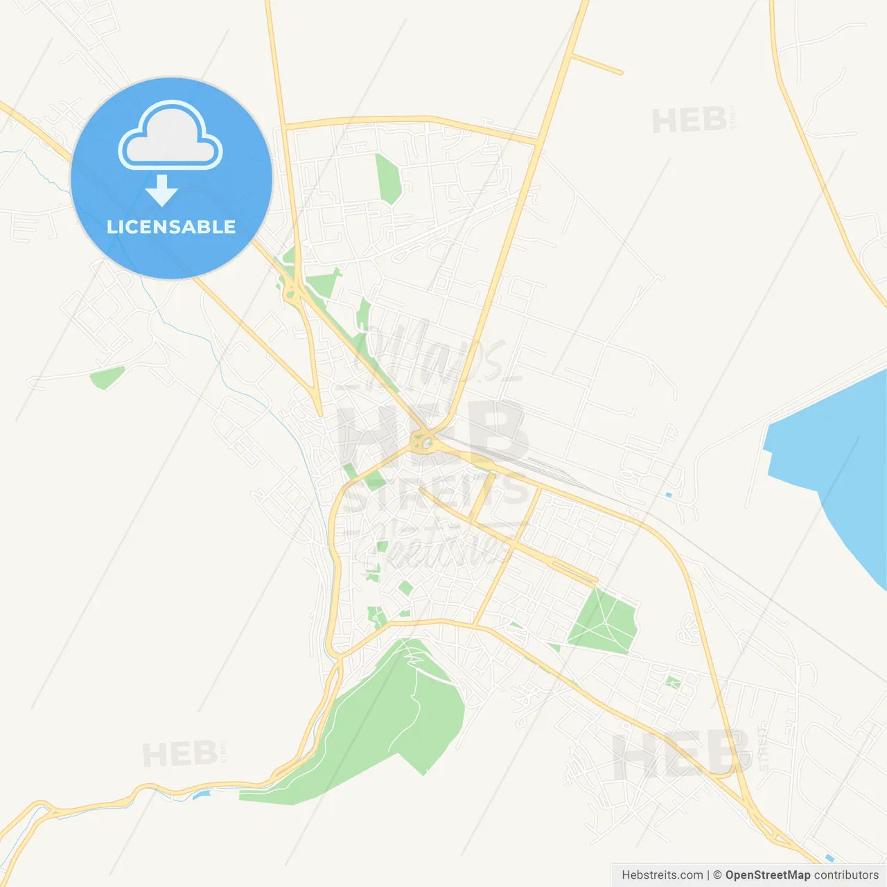 Vratsa, Bulgaria Vector Map - Classic Colors