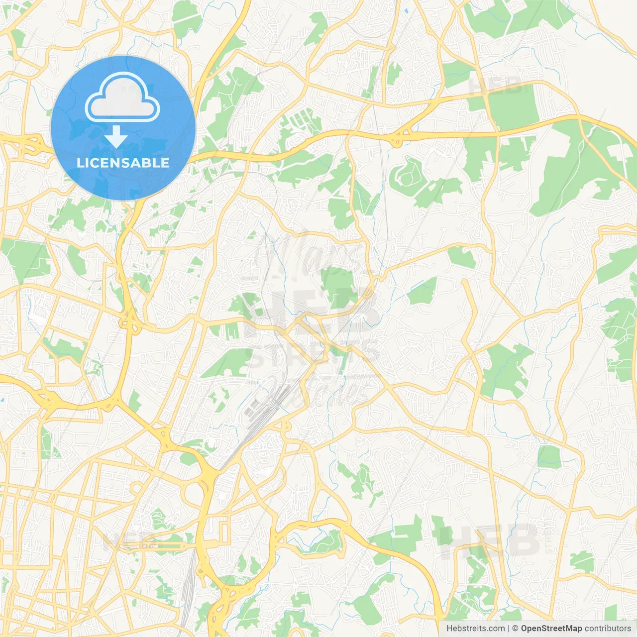 Rio Tinto, Portugal Vector Map - Classic Colors