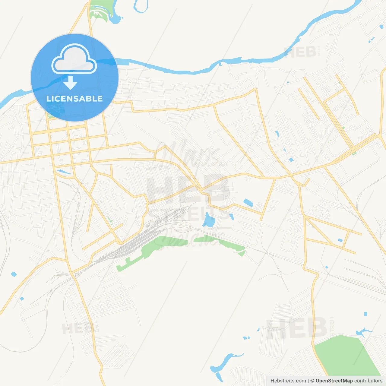 Balashov, Russia Vector Map - Classic Colors