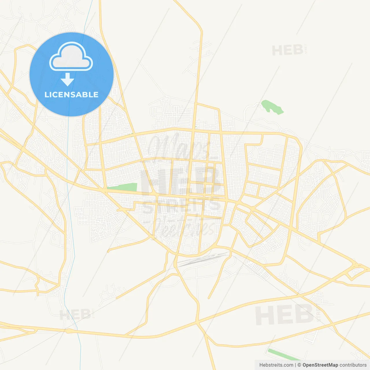 Erzincan, Turkey Vector Map - Classic Colors