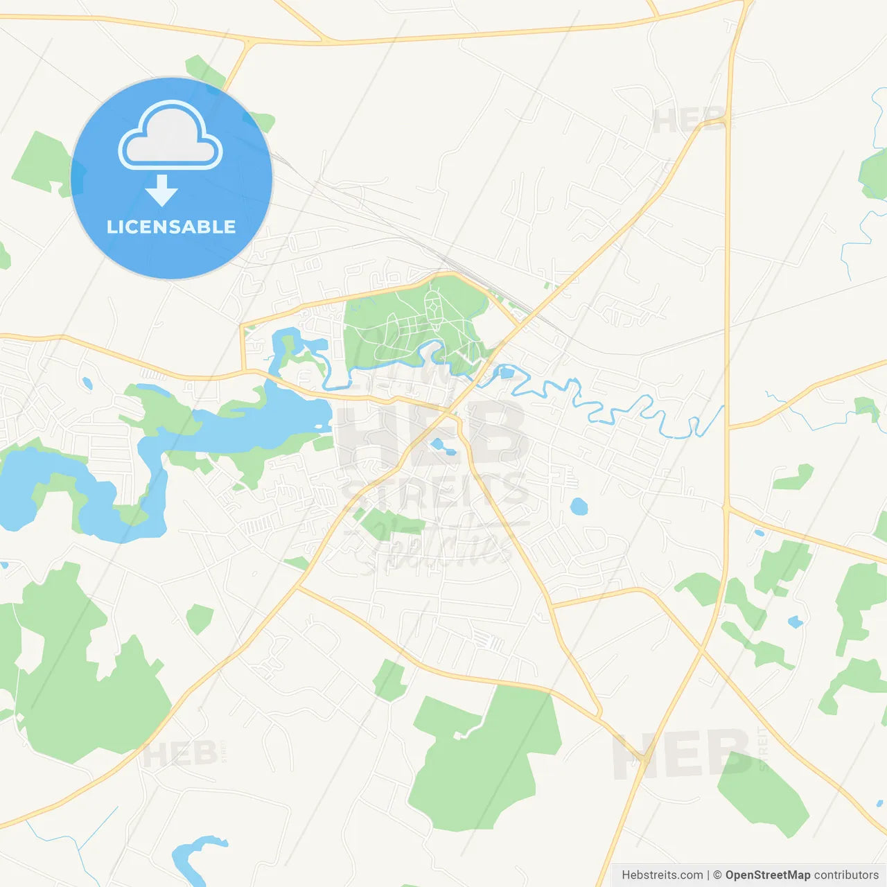 Plunge, Lithuania Vector Map - Classic Colors