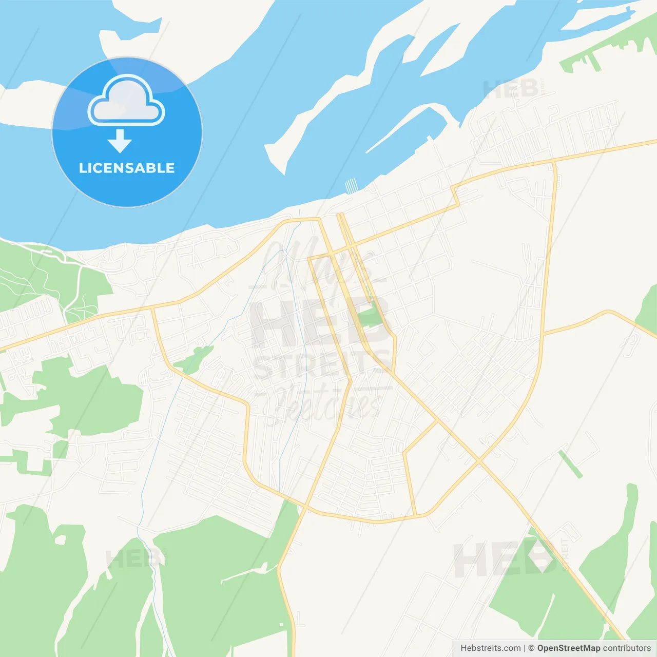 Chistopol, Russia Vector Map - Classic Colors