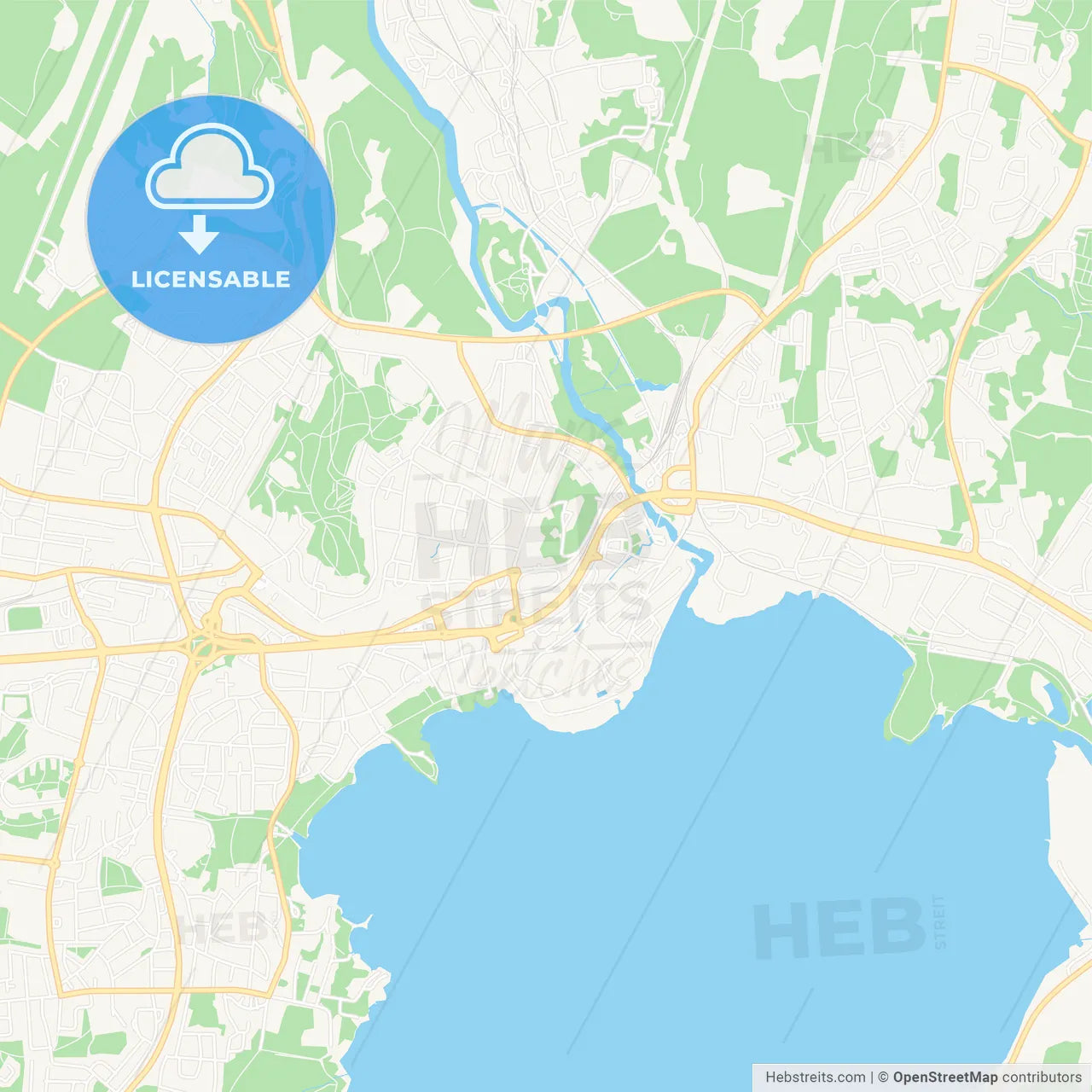 Karlskoga, Sweden Vector Map - Classic Colors