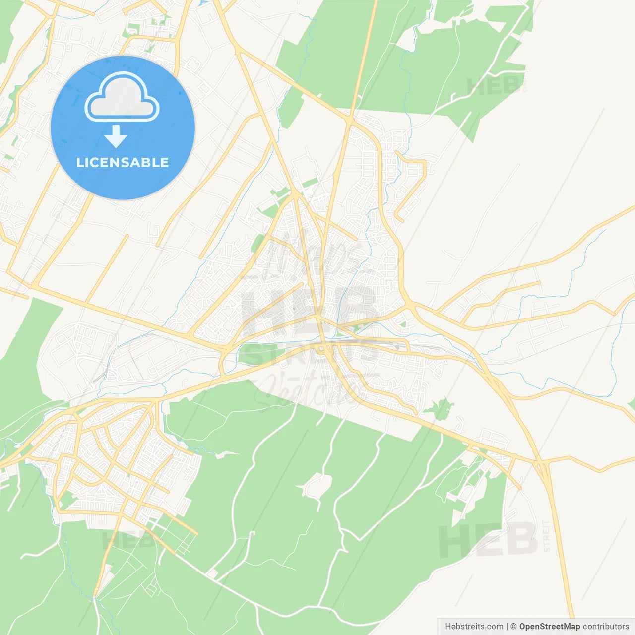 Cerkezkoy, Turkey Vector Map - Classic Colors