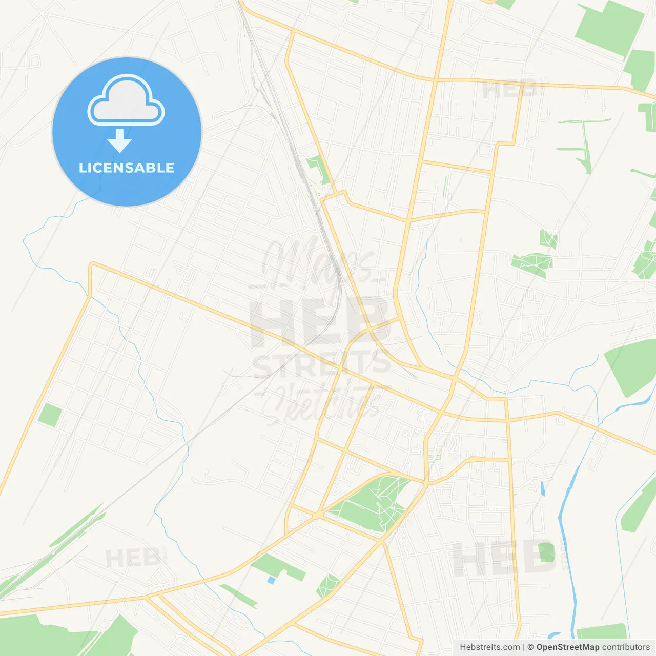 Melitopol, Ukraine Vector Map - Classic Colors