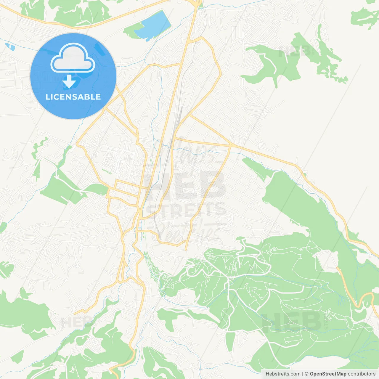 Kislovodsk, Russia Vector Map - Classic Colors