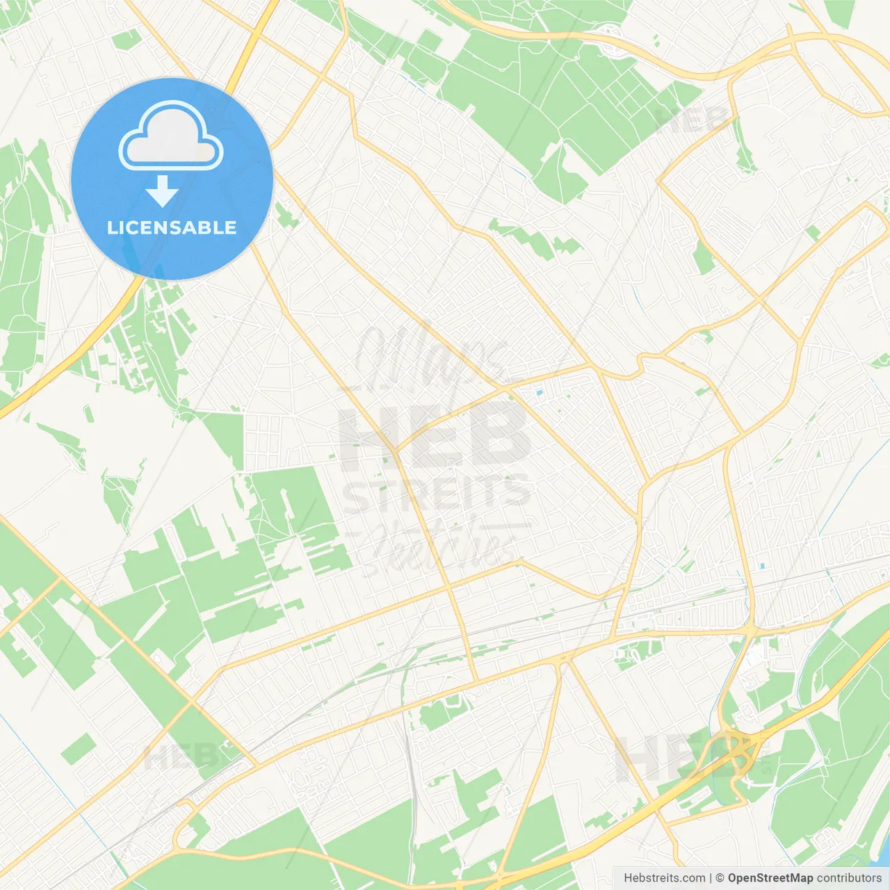 Erd, Hungary Vector Map - Classic Colors