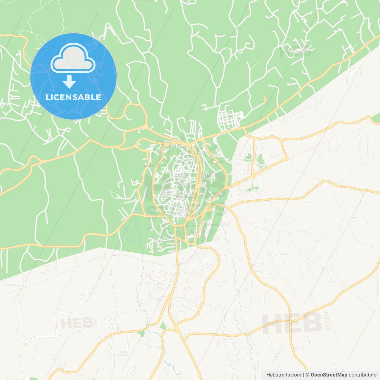 Velletri, Italy Vector Map - Classic Colors