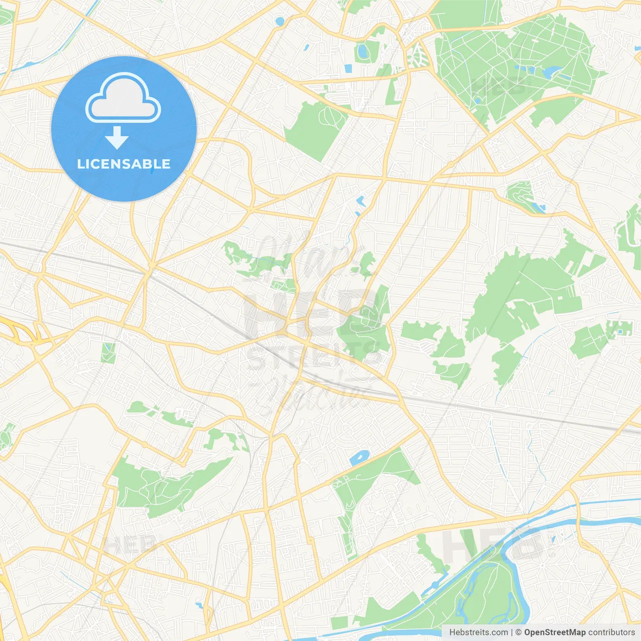 Gagny, France Vector Map - Classic Colors