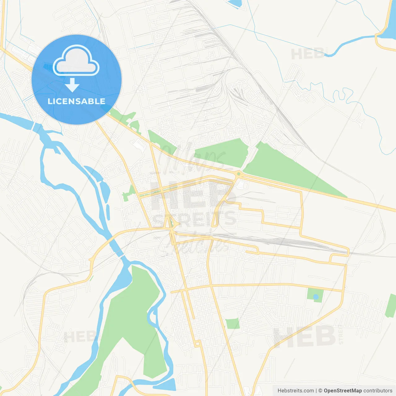 Nevinnomyssk, Russia Vector Map - Classic Colors