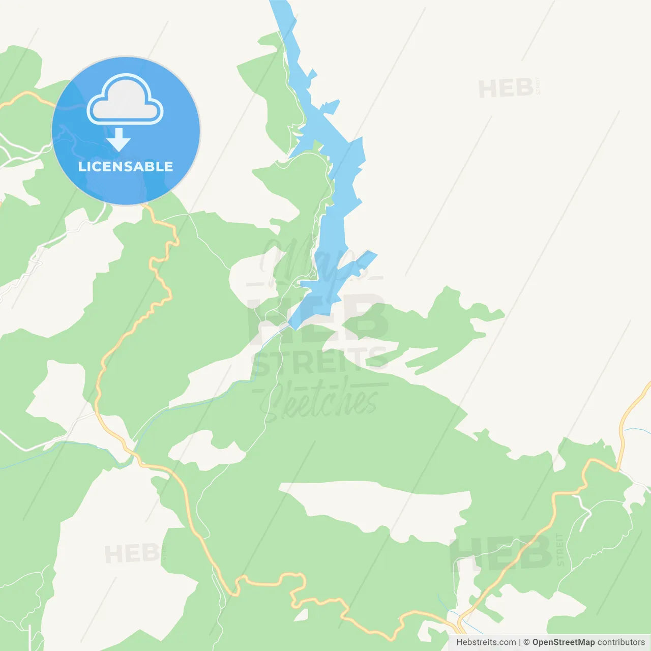 Campina, Spain Vector Map - Classic Colors