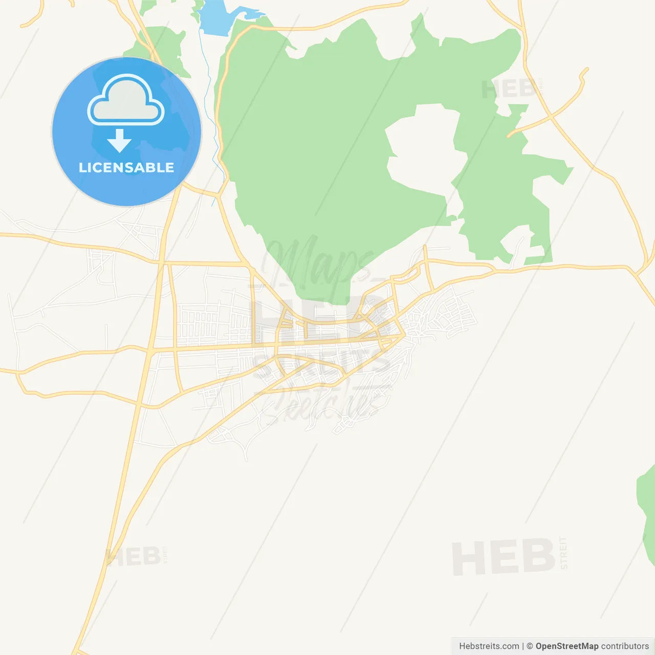 Bucak, Turkey Vector Map - Classic Colors