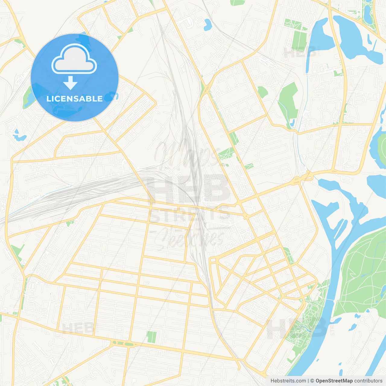 Gomel, Belarus Vector Map - Classic Colors