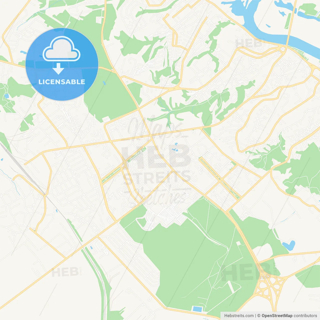 Mazyr, Belarus Vector Map - Classic Colors