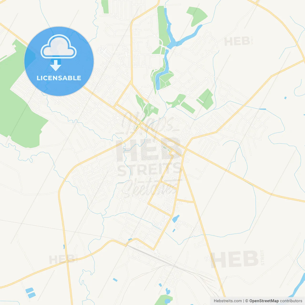 Horki, Belarus Vector Map - Classic Colors