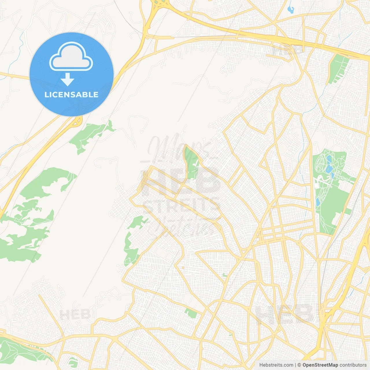 Petroupoli, Greece Vector Map - Classic Colors