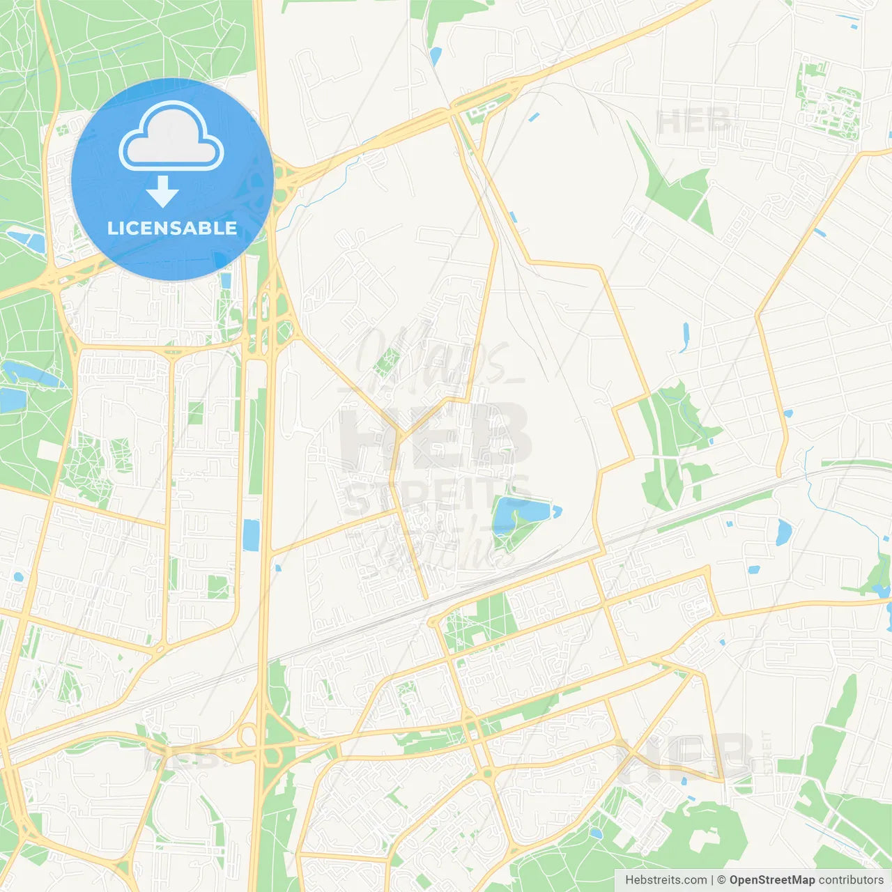 Reutov, Russia Vector Map - Classic Colors