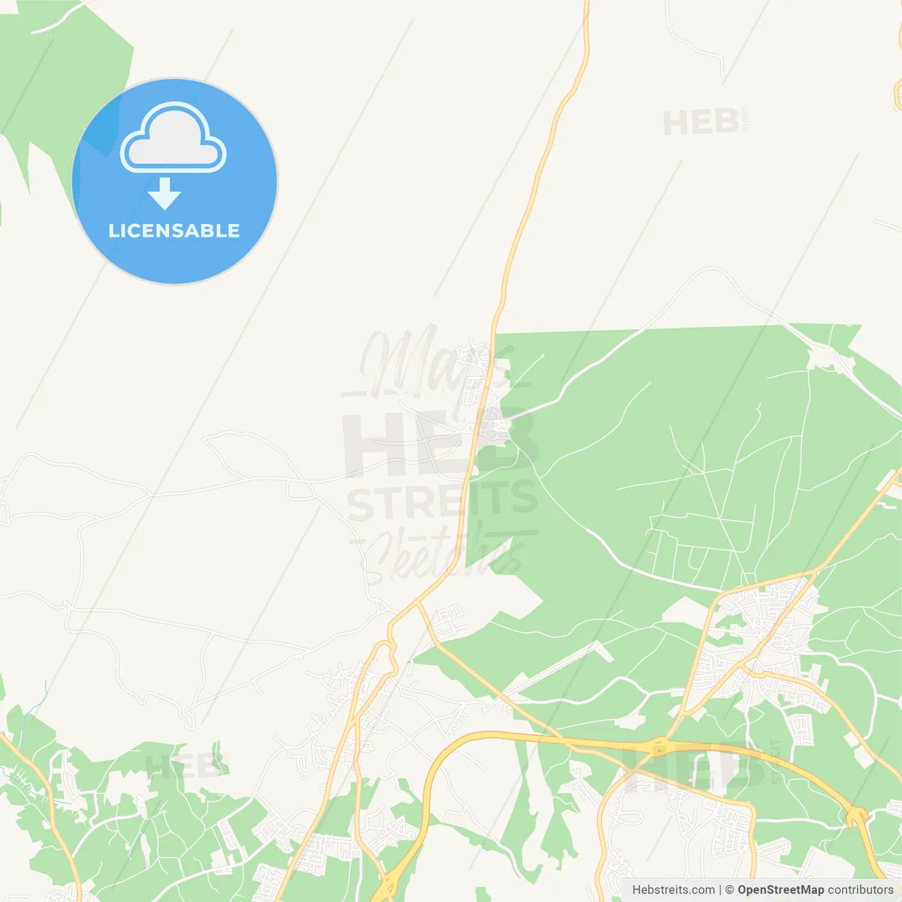 Pergamos , Cyprus Vector Map - Classic Colors