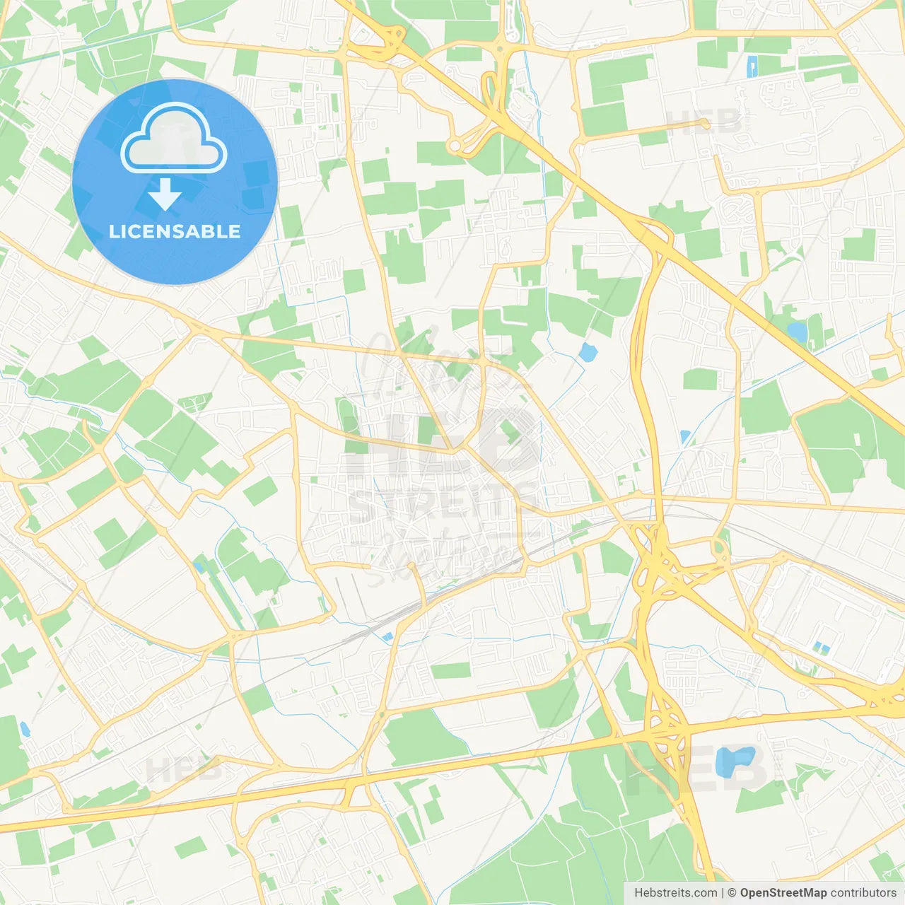 Rho, Italy Vector Map - Classic Colors