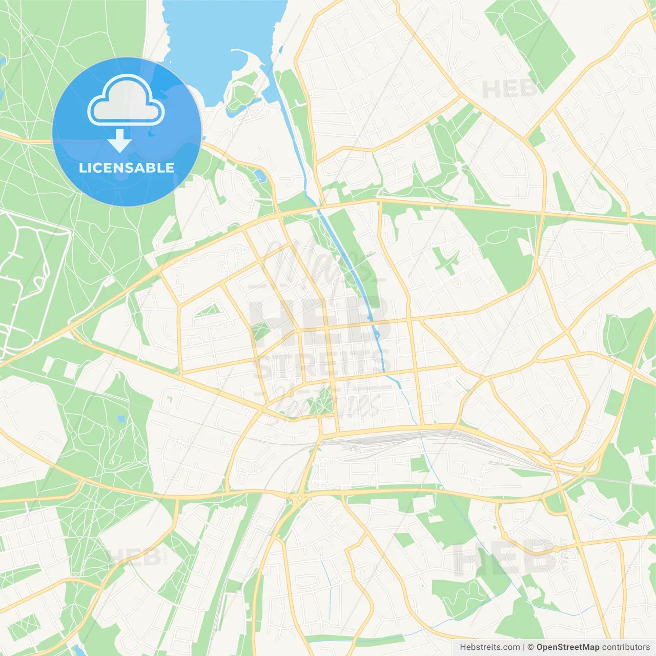 Kokkola, Finland Vector Map - Classic Colors