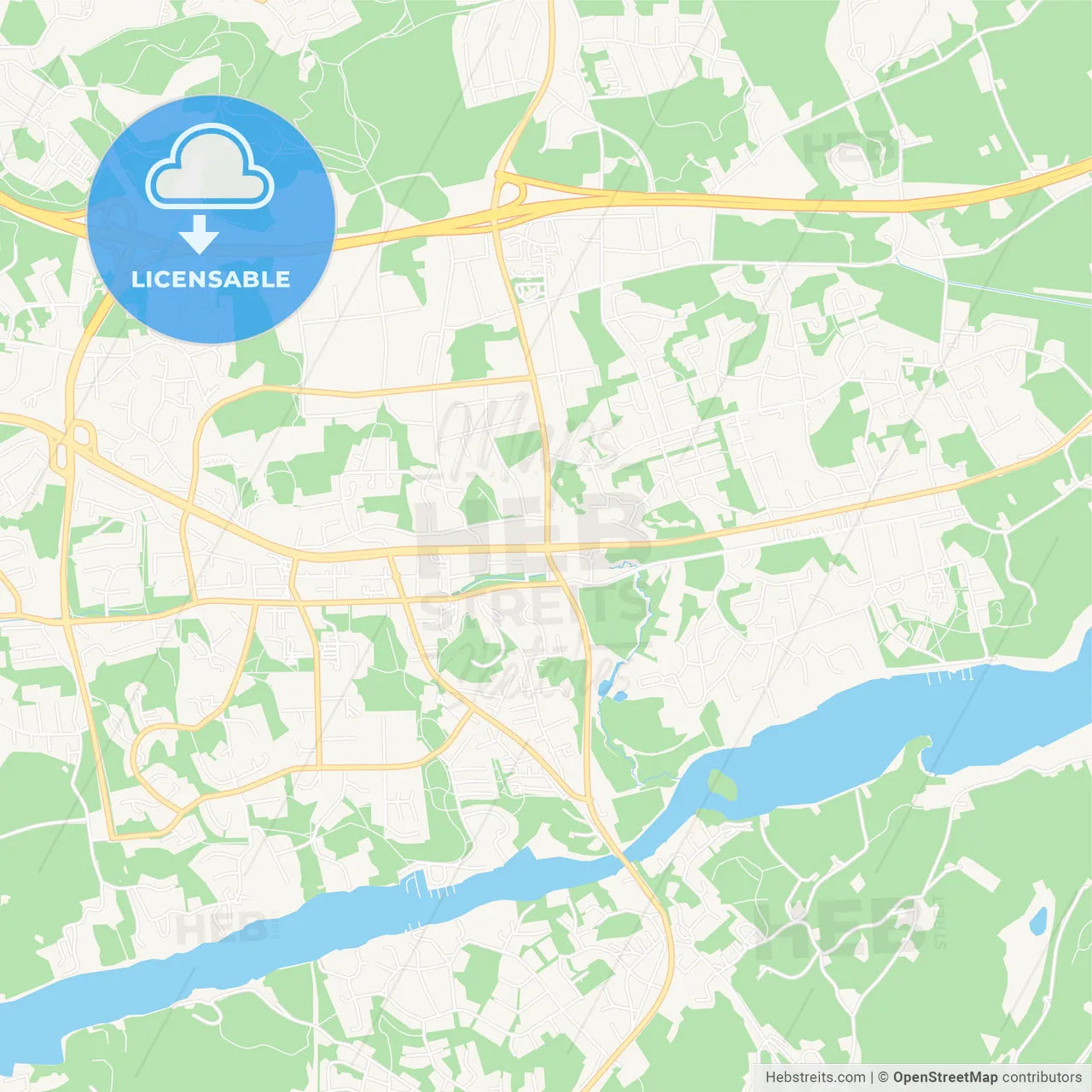 Kaarina, Finland Vector Map - Classic Colors