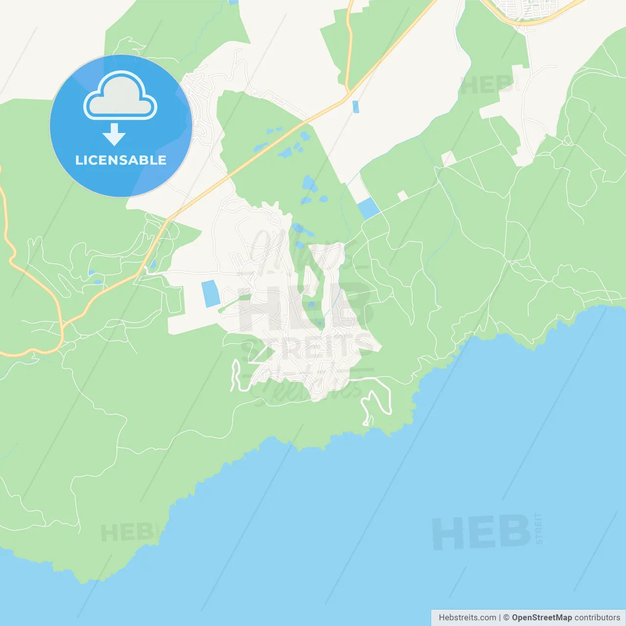 Atamaria, Spain Vector Map - Classic Colors