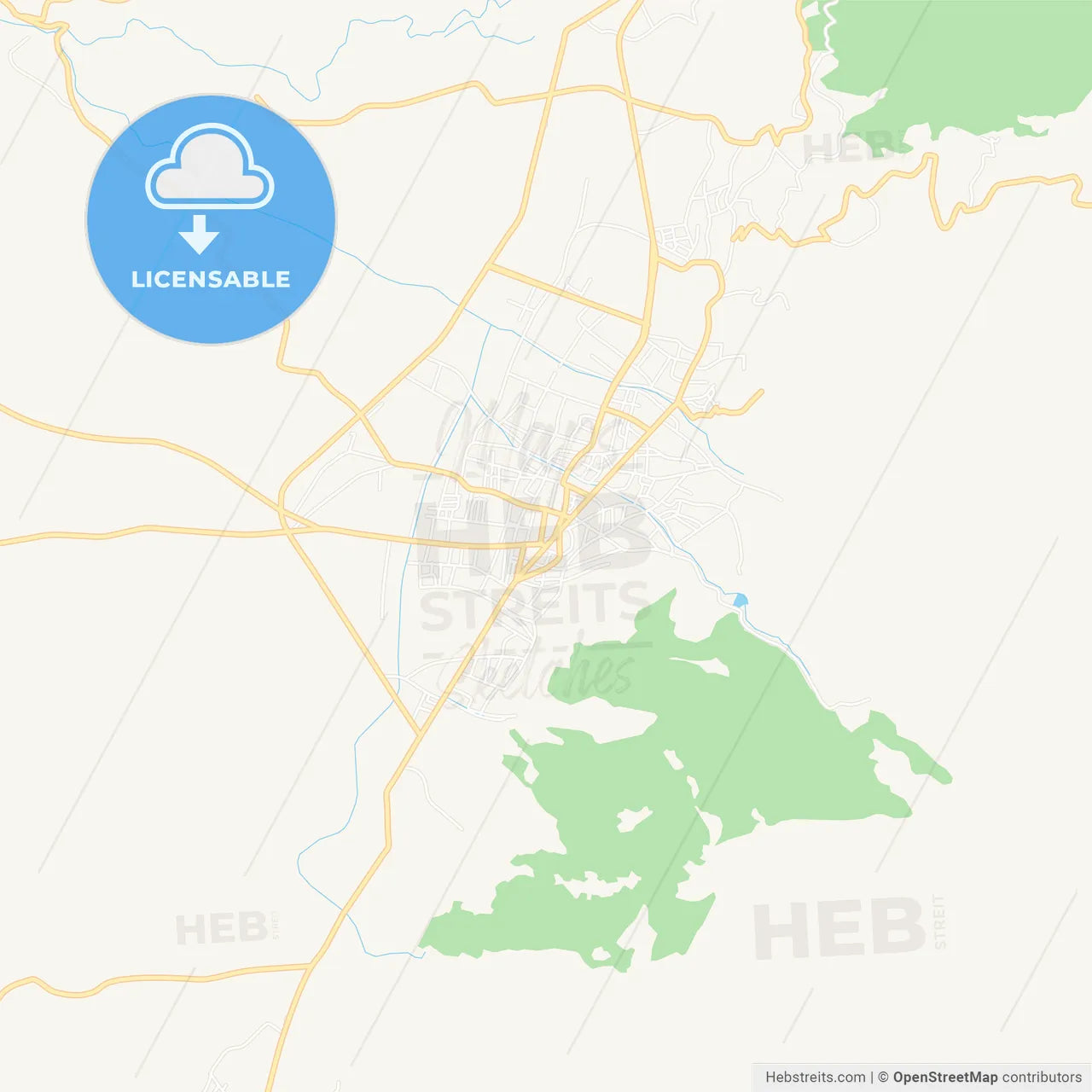 Duzici, Turkey Vector Map - Classic Colors