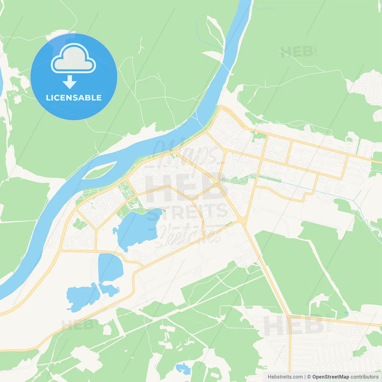 Zelenogorsk, Russia Vector Map - Classic Colors