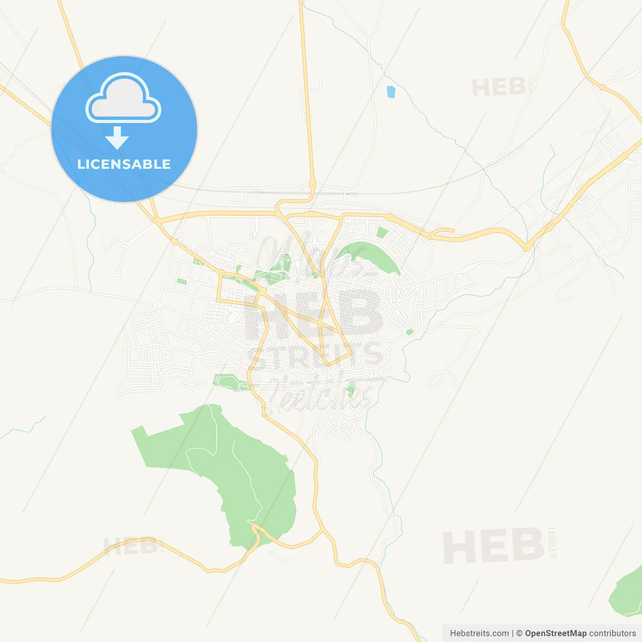 Antequera, Spain Vector Map - Classic Colors