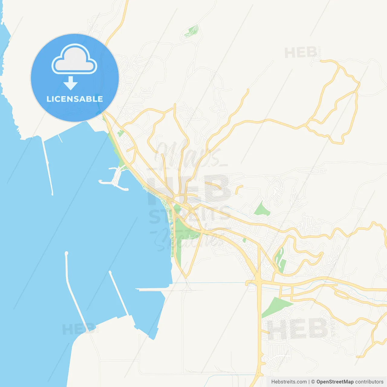 Karadeniz Eregli, Turkey Vector Map - Classic Colors