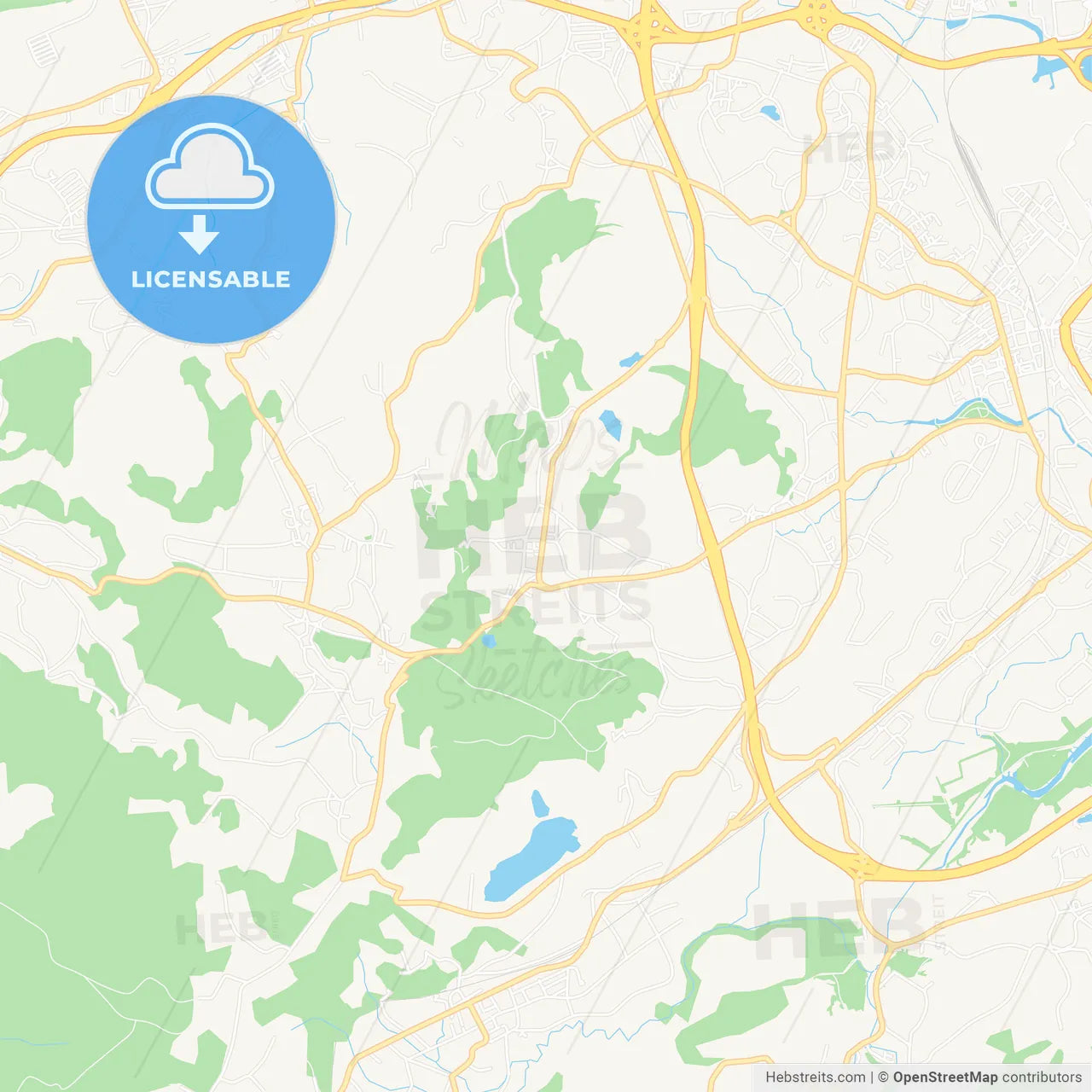 Camargo, Spain Vector Map - Classic Colors