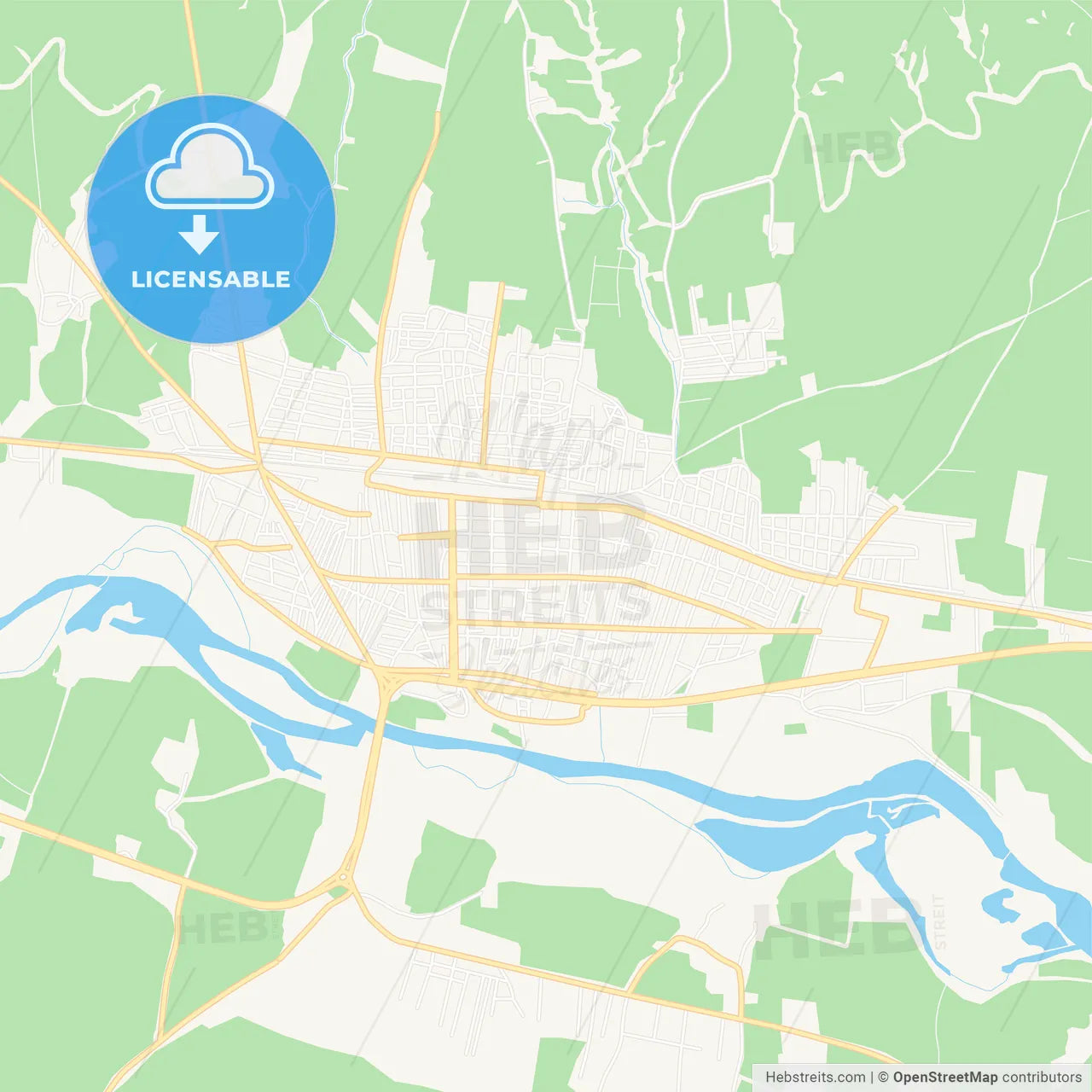 Bismil, Turkey Vector Map - Classic Colors