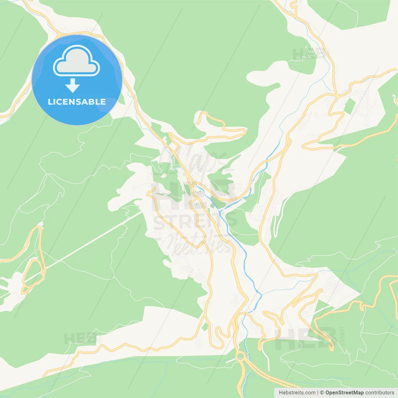 La Massana, Andorra Vector Map - Classic Colors