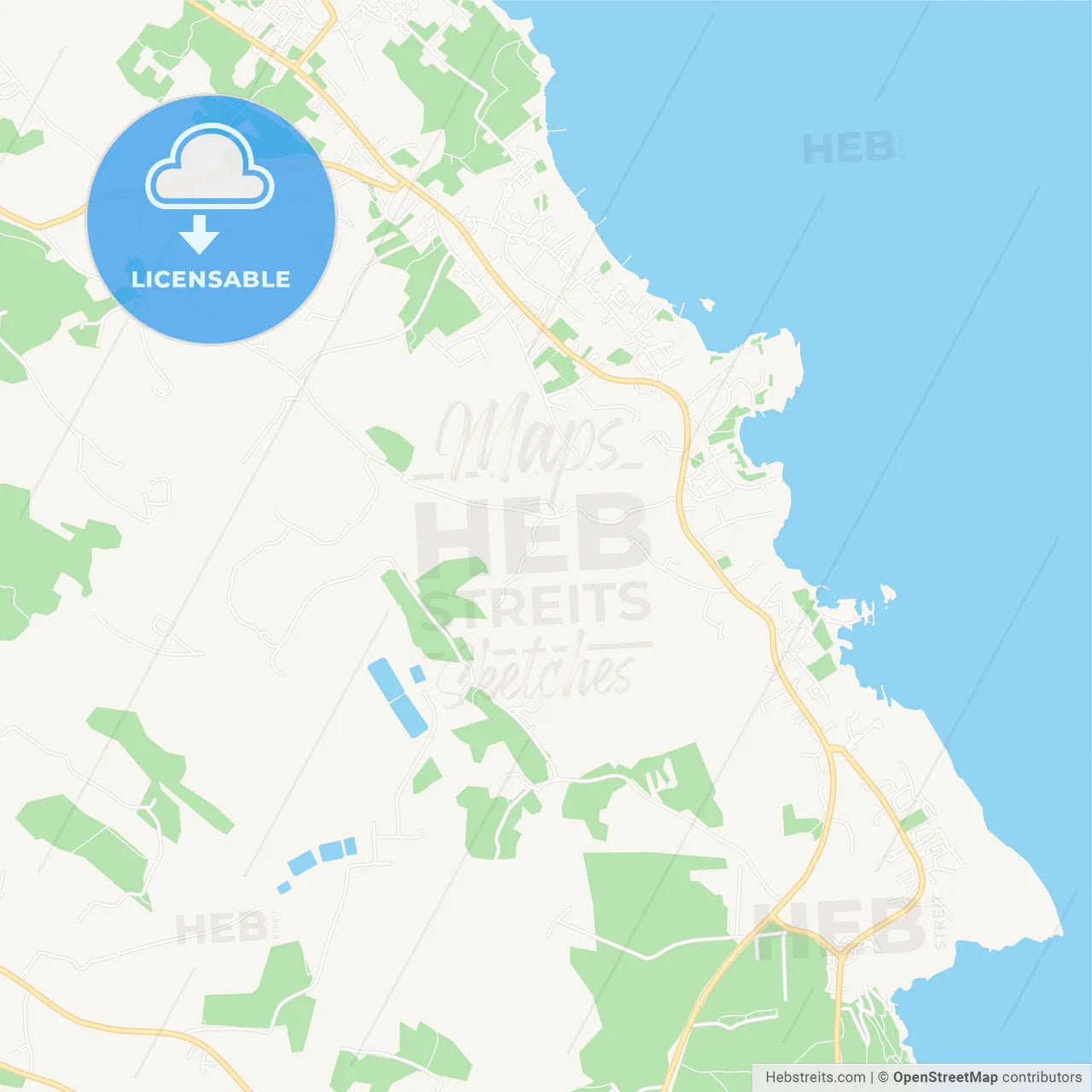 Protaras , Cyprus Vector Map - Classic Colors