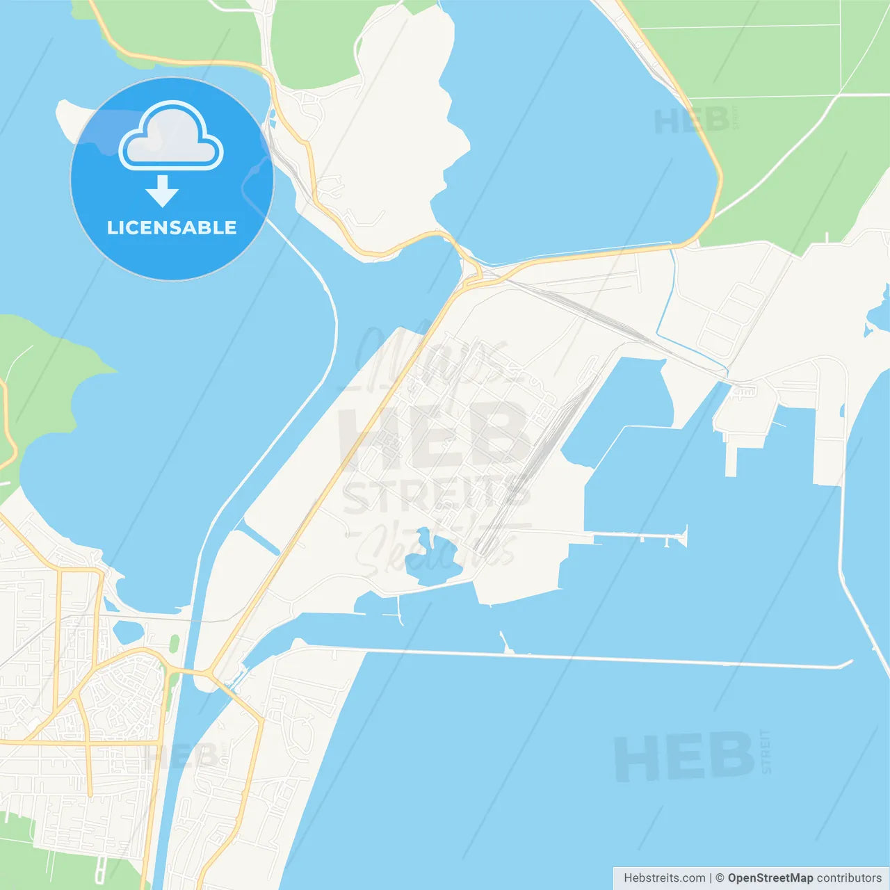 Navodari, Romania Vector Map - Classic Colors