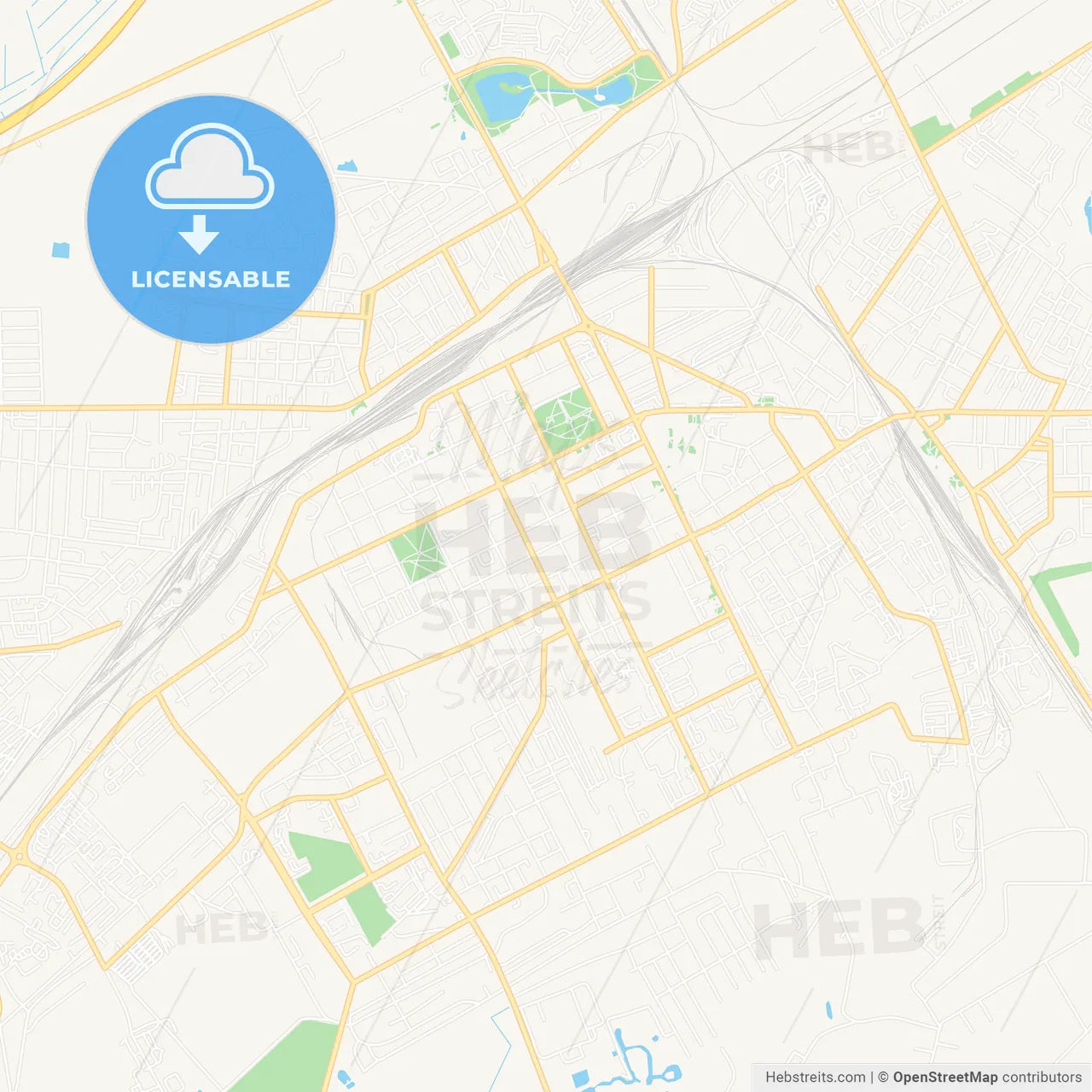 Baranavichy, Belarus Vector Map - Classic Colors