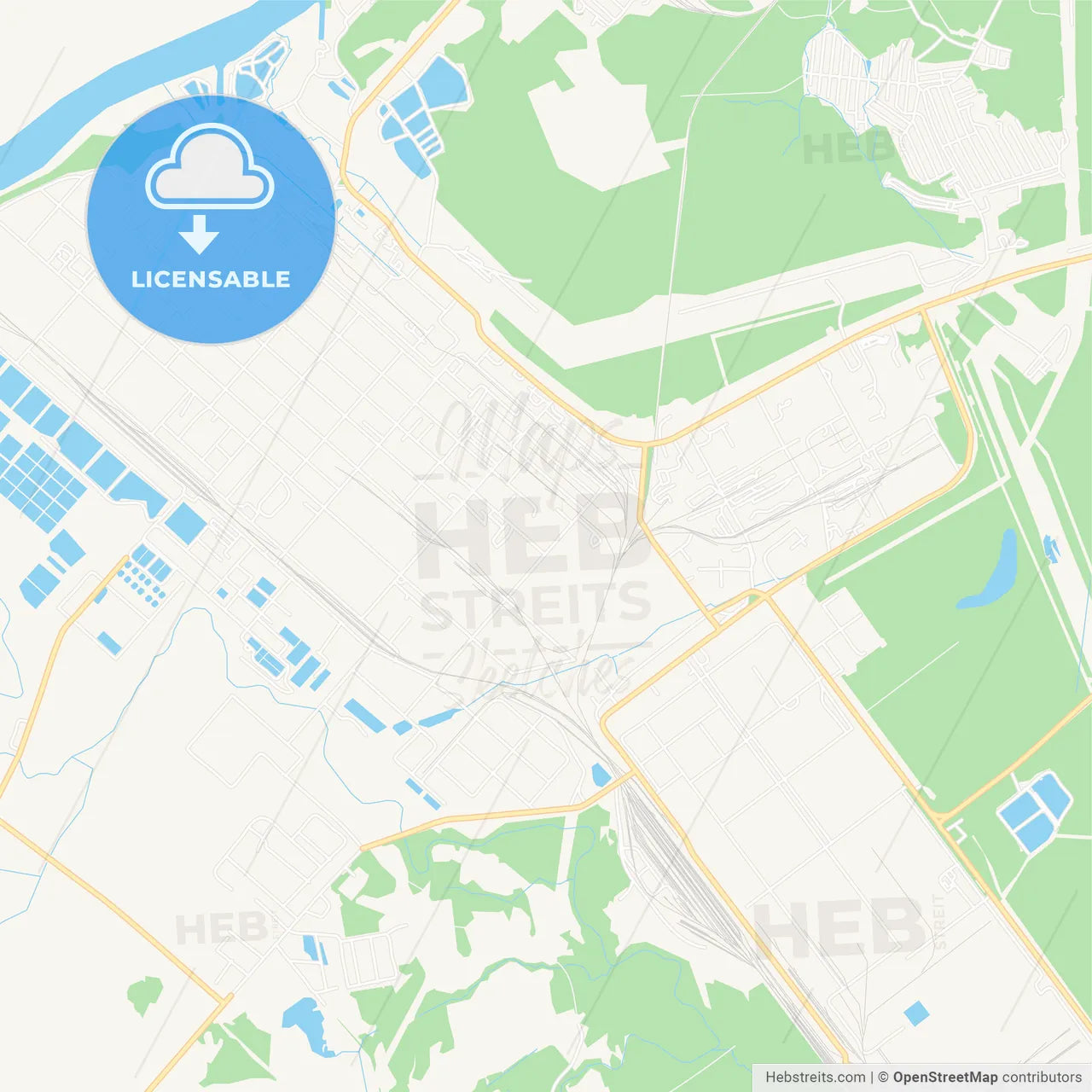 Novopolotsk, Belarus Vector Map - Classic Colors